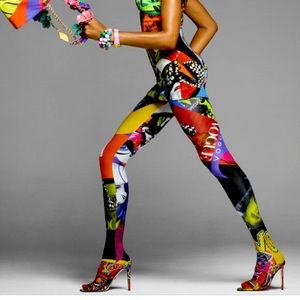 Women's  Runway Versace Vogue Print Leggings